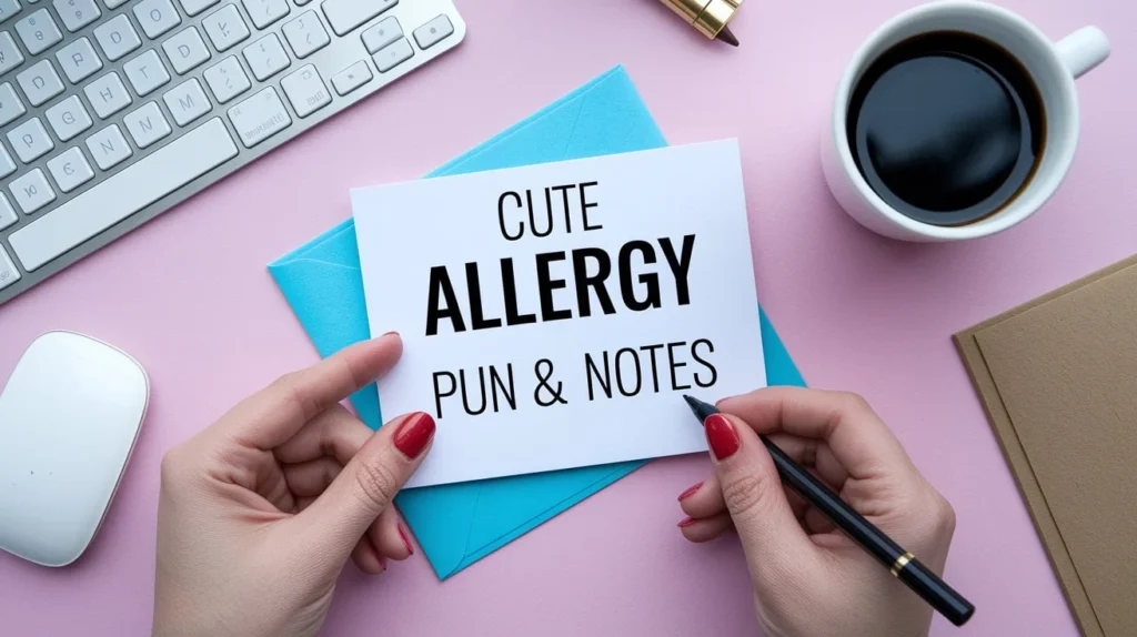 Cute allergy puns for cards and notes