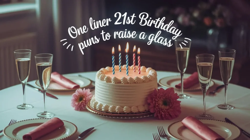 One liner 21st birthday puns to raise a glass