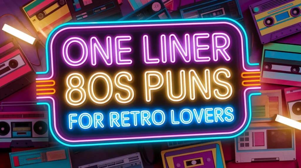 One liner 80s puns for retro lovers