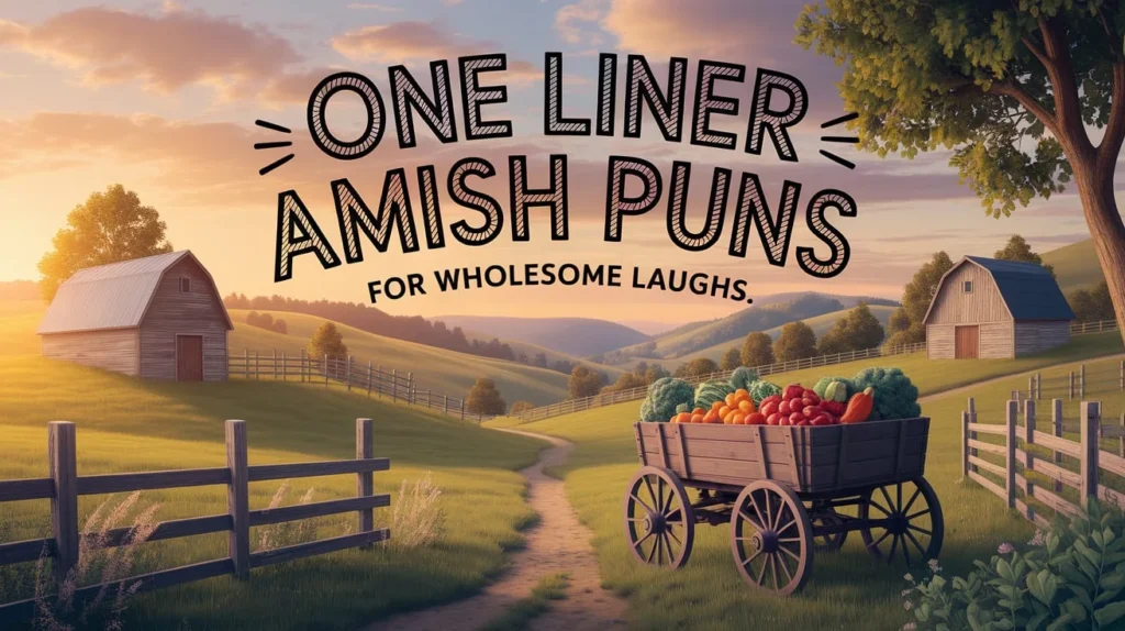 One liner Amish puns for wholesome laughs