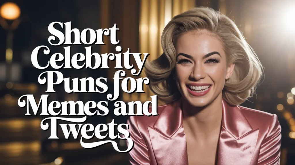 Short Celebrity Puns for Memes and Tweets