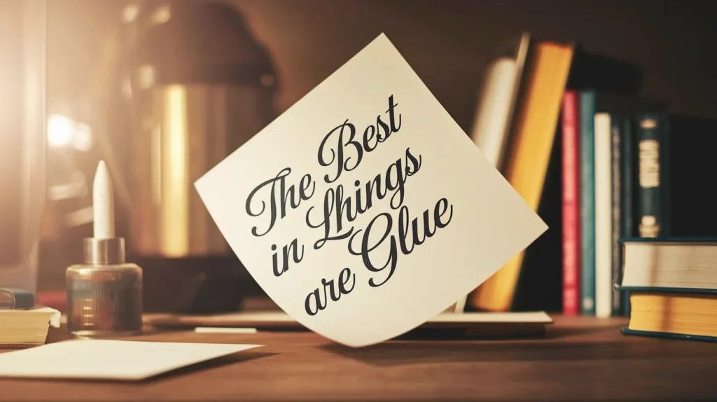 The Best Things in Life Are Glue