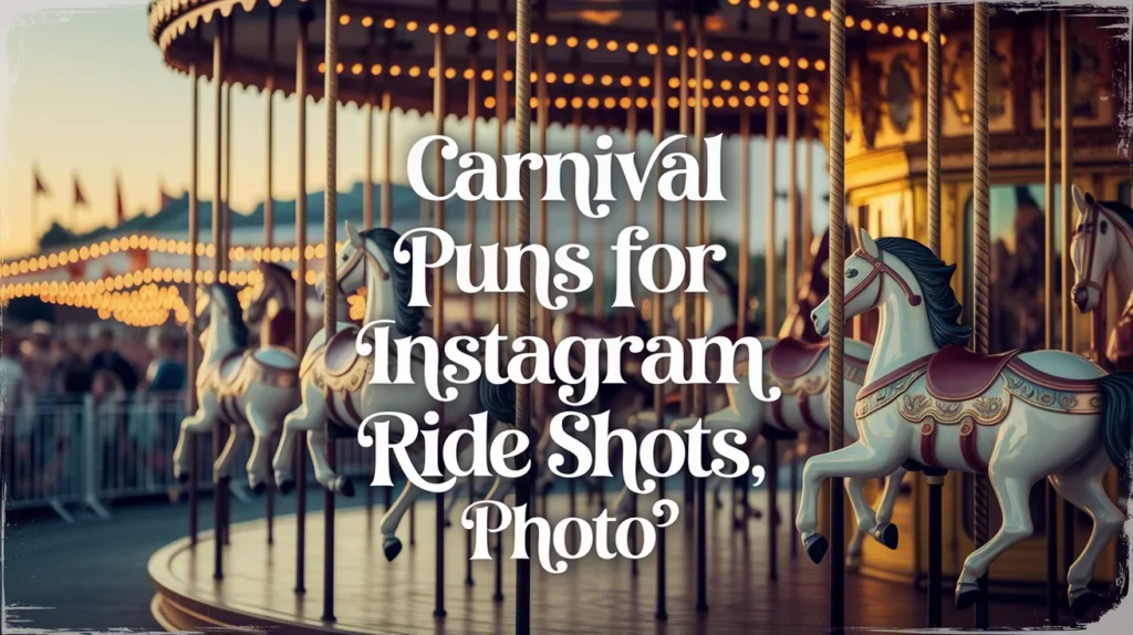 Carnival puns for Instagram ride shots
