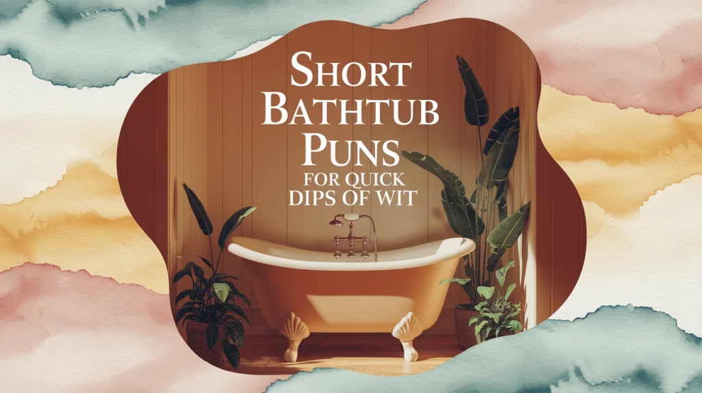 Short Bathtub Puns for Quick Dips of Wit