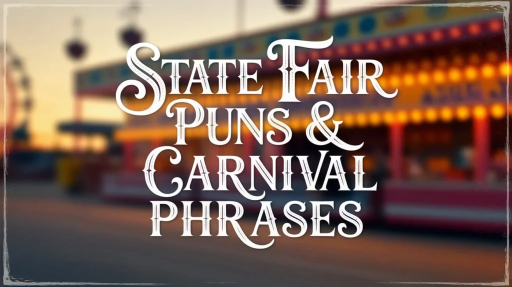 State Fair Puns & Carnival Phrases