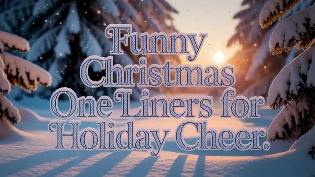 Funny Christmas One Liners for Holiday Cheer