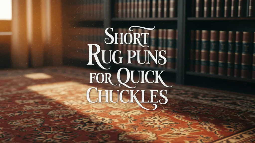 Short rug puns for quick chuckles