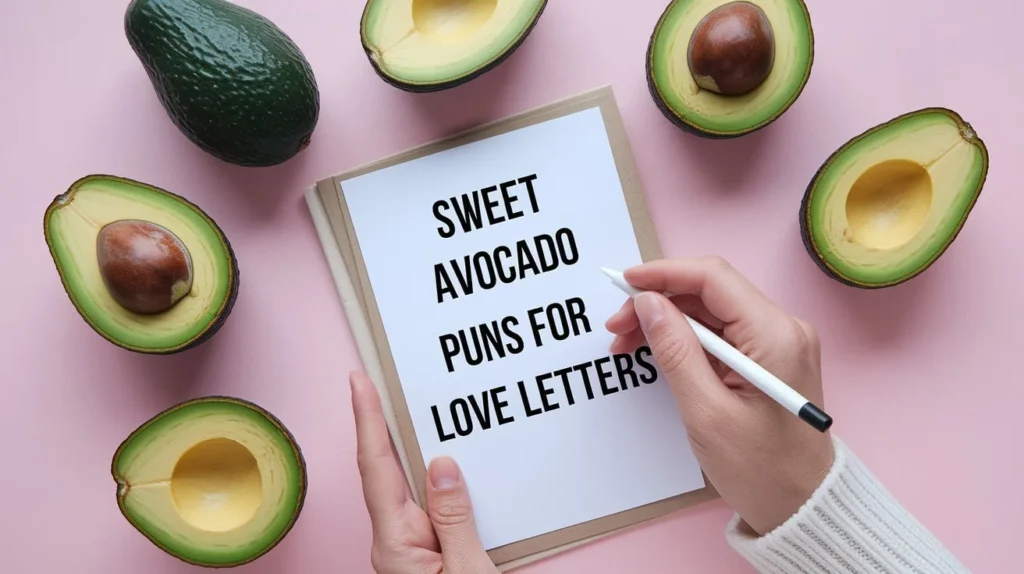 Sweet Avocado Puns for Love Letters
