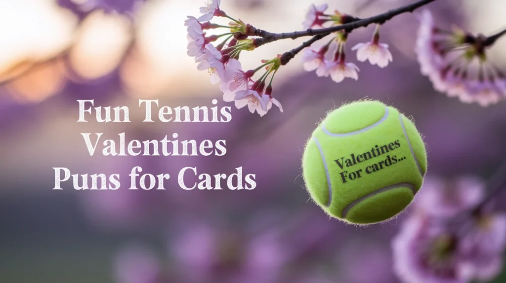 Fun Tennis Valentines Puns for Cards