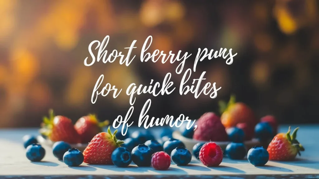 Short berry puns for quick bites of humor