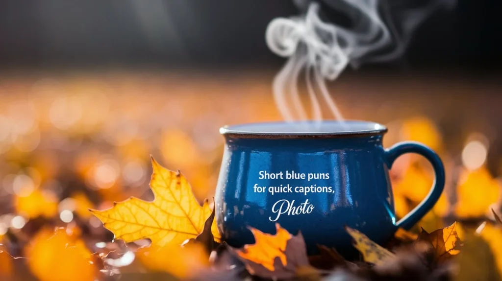 Short blue puns for quick captions