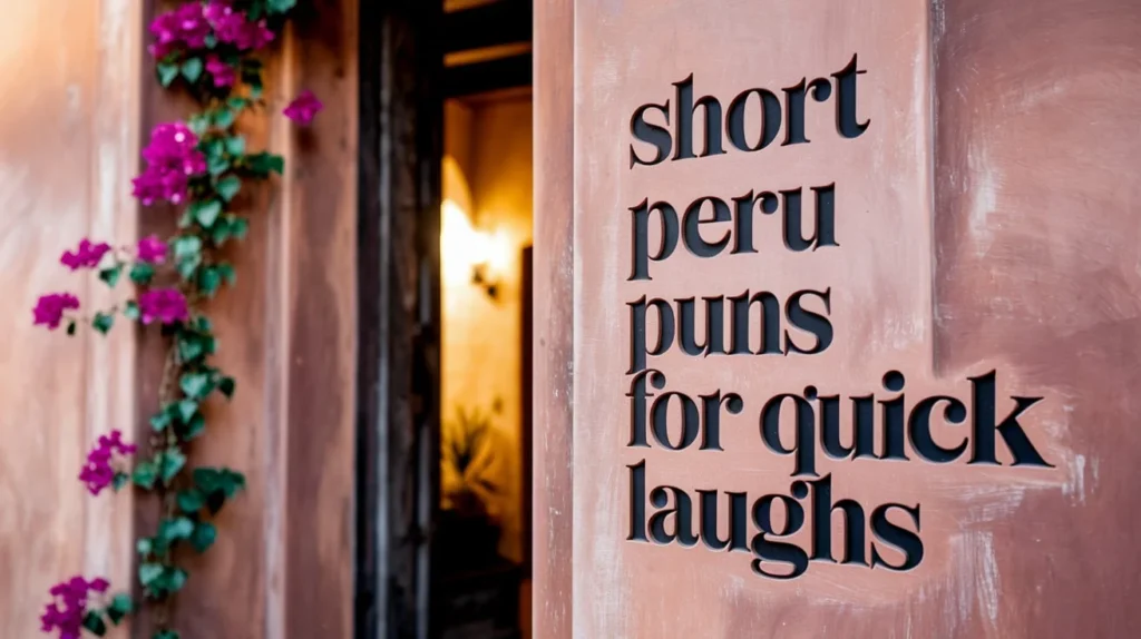 Short Peru puns for quick laughs