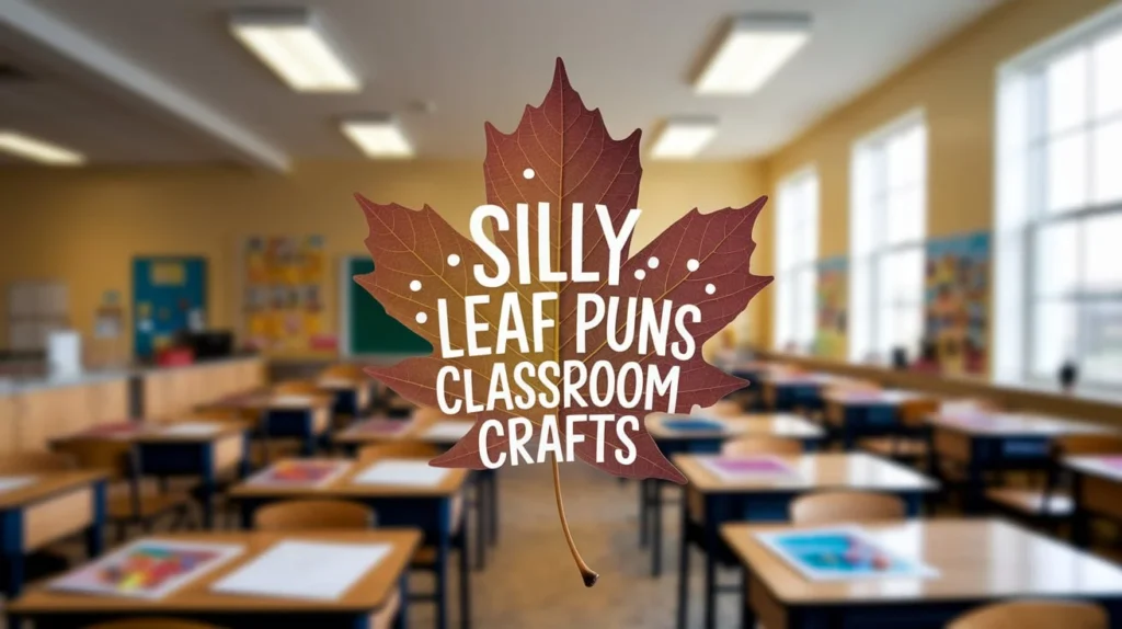 Silly leaf puns for classroom crafts