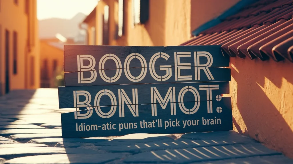 Booger Bon Mot: Idiom-atic Puns That’ll Pick Your Brain