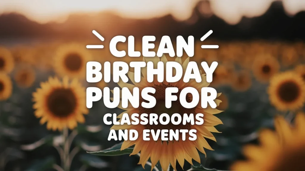 Clean Birthday Puns for Classrooms and Events 