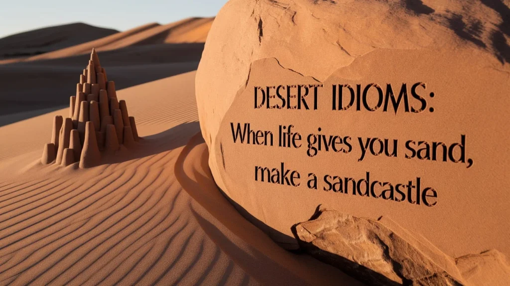 Desert Idioms: When life gives you sand, make a sandcastle
