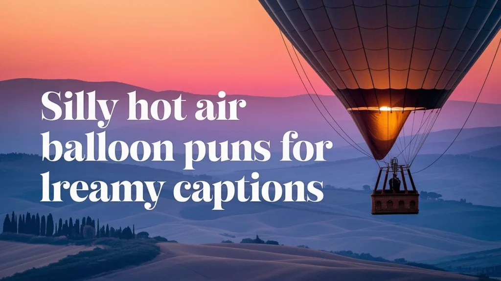 Silly Hot Air Balloon Puns for Dreamy Captions