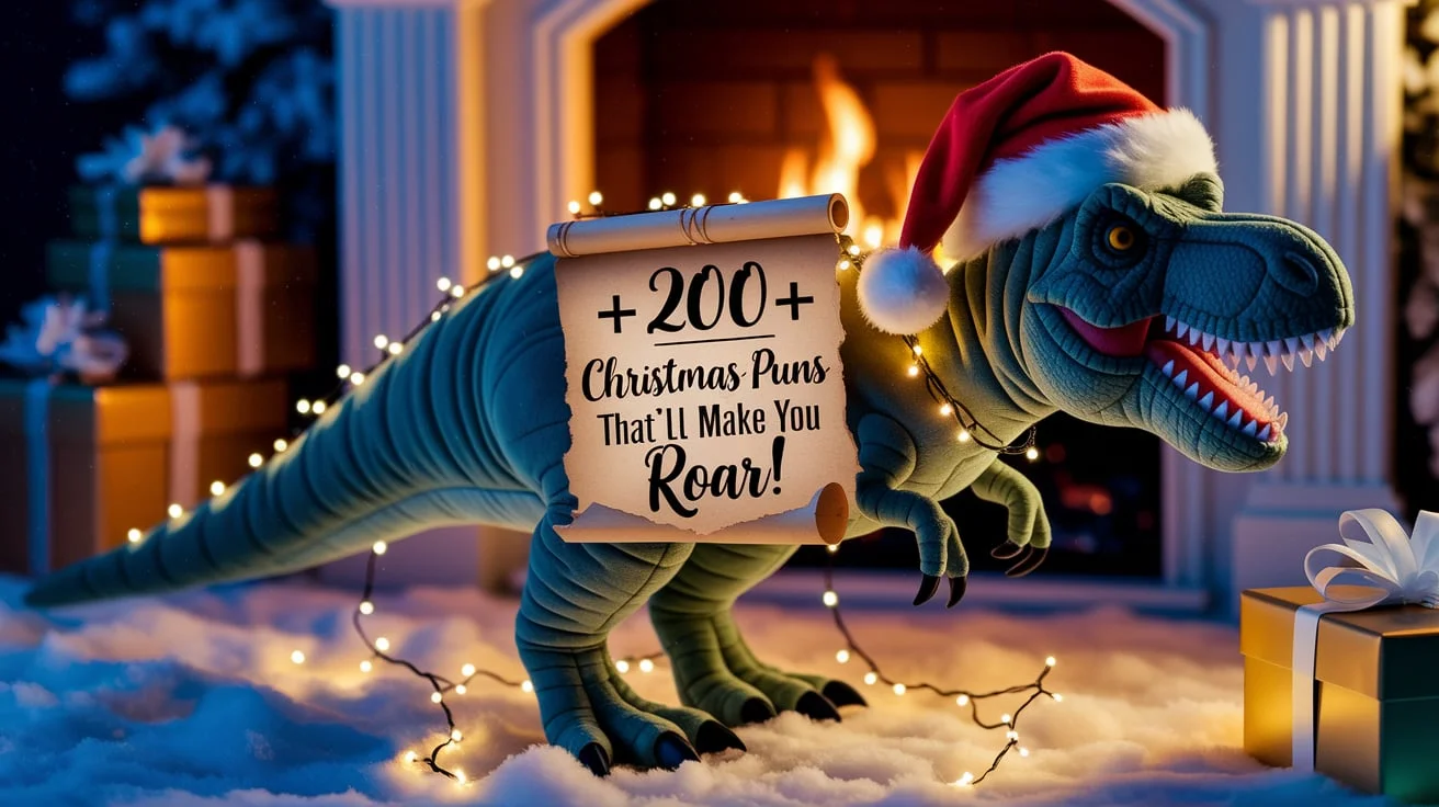 200+ Dino Christmas Puns That’ll Make You ROAR!
