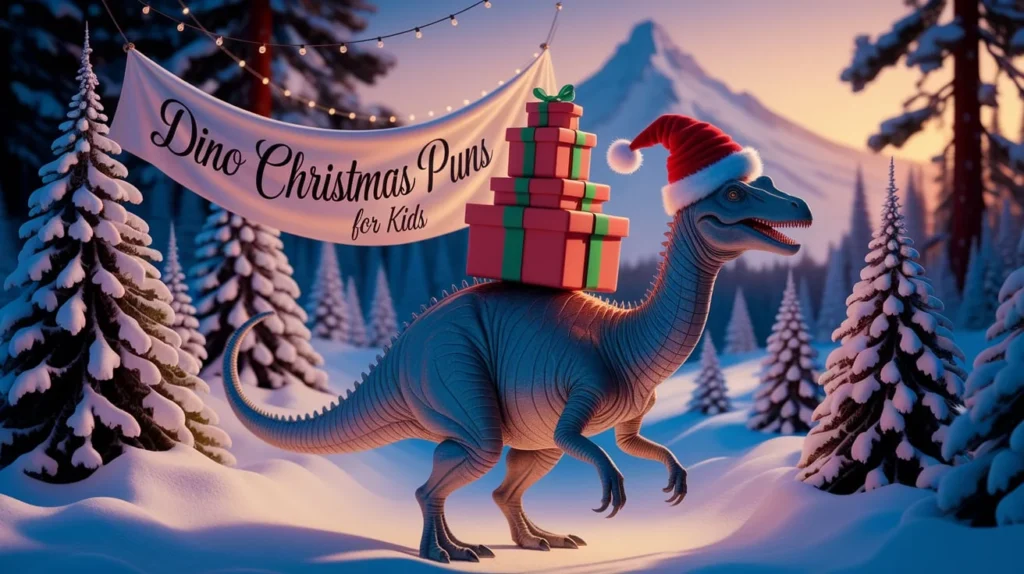 Dino Christmas Puns for Kids