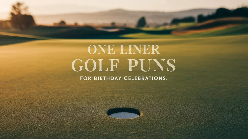 One Liner Golf Puns for Birthday Celebrations