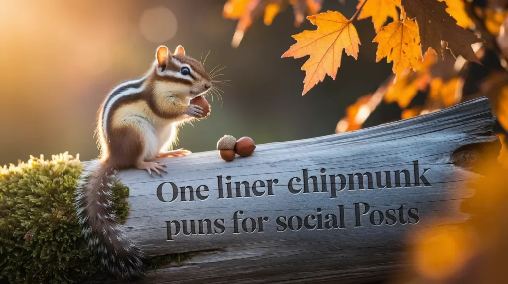 One Liner Chipmunk Puns for Social Posts